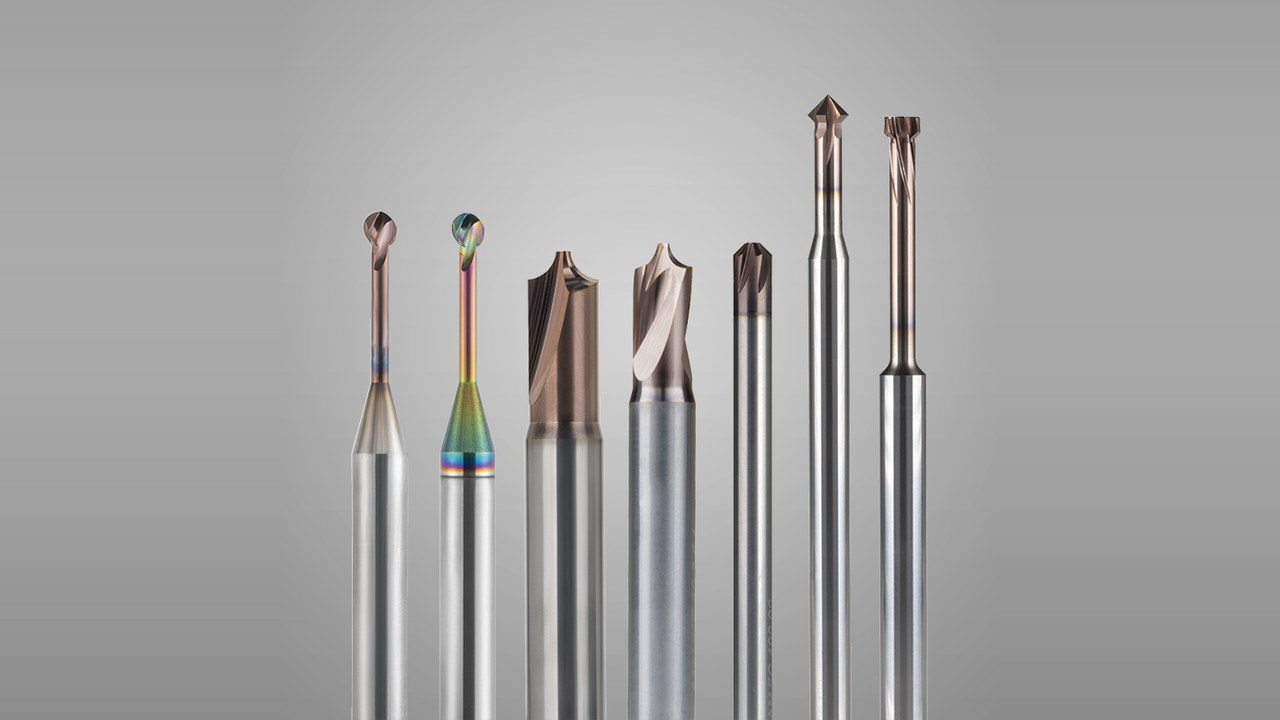 HB microtec deburring range — ACTIONMILL Lollipop 305 degree ball end mills, chamfer mills and T-slot cutters