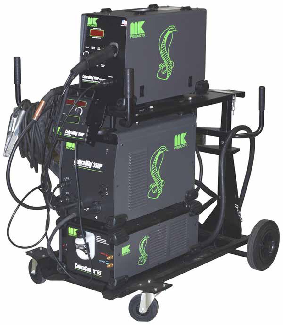 MK Products CobraMig 350P water-cooled package on integrated cart