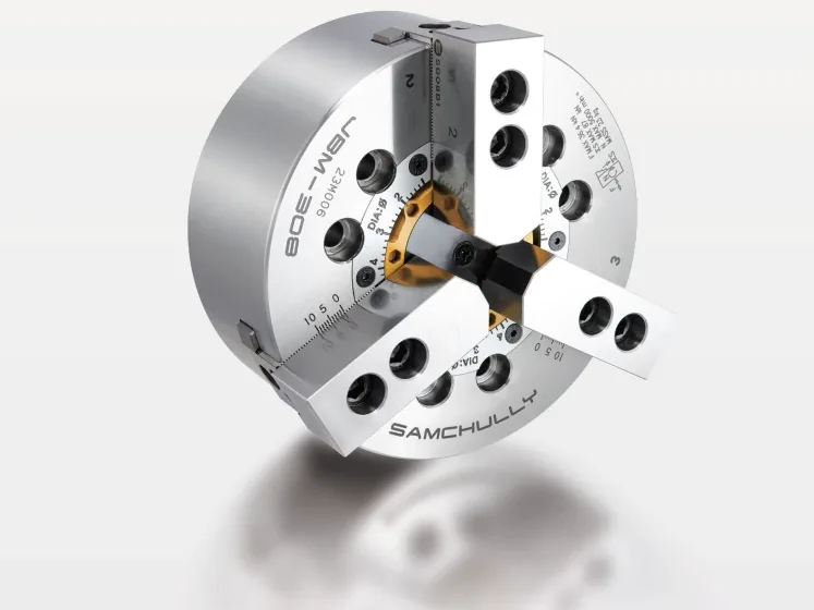 Samchully JBM-308 JB power chuck with three soft jaws