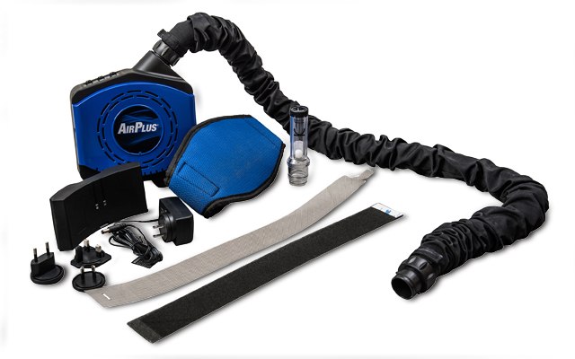 Walter AirPlus powered air purifying respirator system with breathing tube and filter